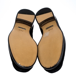 Pre Owned حذاء لوفرز غوتشي هورسبيت سويدي و جلد أسود مقاس 41.5