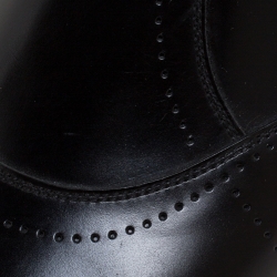 Gucci Black Leather Ankle Boots Size 43 