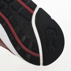 Pre Owned Gucci Red &amp; White Lace Up Sneakers Size 42.5