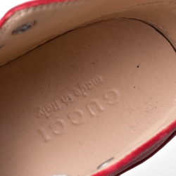 Pre Owned حذاء رياضي غوتشي آلتا كودا جلد أسود تفاصيل مخططة رقبة مرتفعة مقاس 40