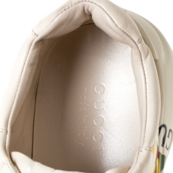 Pre Owned حذاء رياضي غوتشي رهيتون فينتدج شعار الماركة نعل سميك جلد عاجي مقاس 41