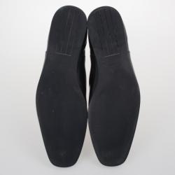 Gucci Black Leather Ankle Boots With Web Detail Size 43.5