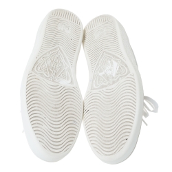 Gucci White Leather Ace Embroidered Tiger Low Top Sneakers Size 45