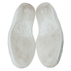 Pre Owned حذاء رياضي غوتشي "اسي" مزين مقلم و بطراز منخفض من أعلى جلد أبيض مقاس 40.5