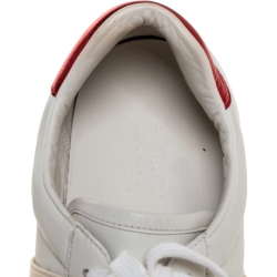 Gucci White Leather Ace Stripe Low Top Sneakers Size 39