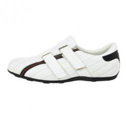 مملوكة مسبقًا Gucci White Leather Velcro Sneakers Size 41