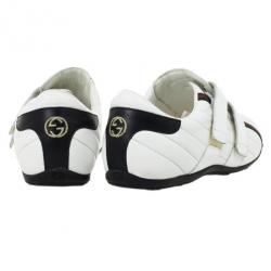 مملوكة مسبقًا Gucci White Leather Velcro Sneakers Size 41