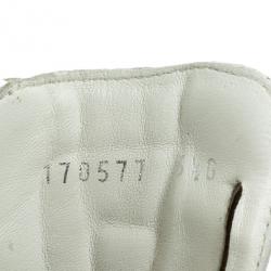 مملوكة مسبقًا Gucci White Leather Velcro Sneakers Size 41
