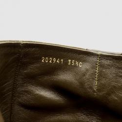 مملوكة مسبقًا Gucci Brown Suede Hysteria' Knee Length Boots Size 35.5