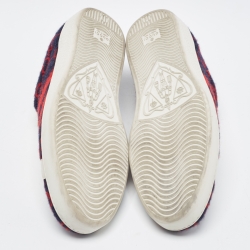 Gucci Multicolor Leather and Fur GG Ace Low Top Sneakers Size 43