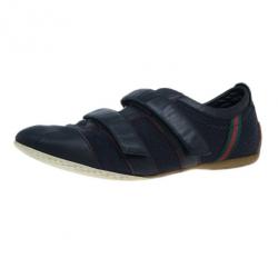 Pre Owned Gucci Black Mesh Velcro Sneakers Size 43.5