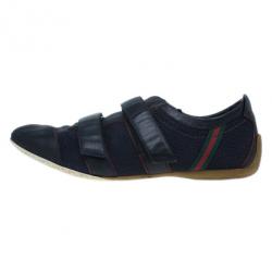 Pre Owned Gucci Black Mesh Velcro Sneakers Size 43.5