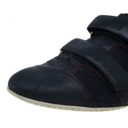 Pre Owned Gucci Black Mesh Velcro Sneakers Size 43.5