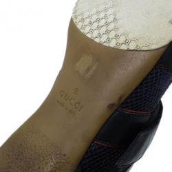 Pre Owned Gucci Black Mesh Velcro Sneakers Size 43.5