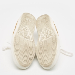 Gucci White Leather Loved Embroidered Ace Sneakers Size 40