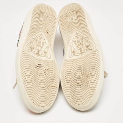 Gucci Multicolor Canvas and Leather Web Ace Sneakers Size 39.5 