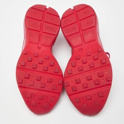 مملوكة مسبقًا Gucci Pink Leather Rhyton Low Top Sneakers Size 44