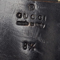 Pre Owned Gucci Black Patent Leather Horsebit Loafers Size 42.5