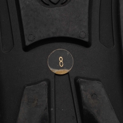 Pre Owned Gucci Black Rubber Buckle Strap Sandals Size 42