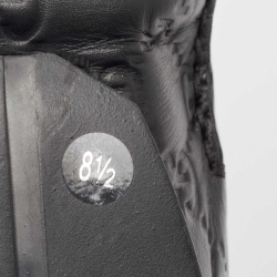 مملوكة مسبقًا Gucci Black Guccissima Leather Penny Loafers Size 42.5