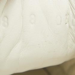 Pre Owned Gucci White Leather G Rhombus Slip On Sneakers Size 42