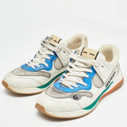 Gucci Multicolor Leather and Mesh Ultrapace Sneakers Size 46.5