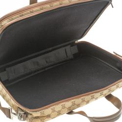 Gucci Brown/Beige GG Canvas Briefcase
