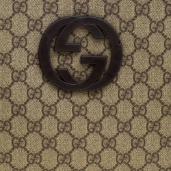 Gucci Beige GG Supreme Canvas Interlocking GG Netbook Case