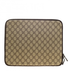 Gucci Beige GG Supreme Canvas Interlocking GG Netbook Case