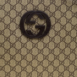 Gucci Beige GG Supreme Canvas Interlocking GG Netbook Case