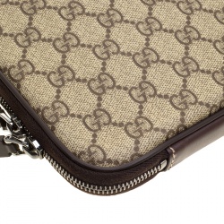 Gucci Beige GG Supreme Canvas Interlocking GG Netbook Case