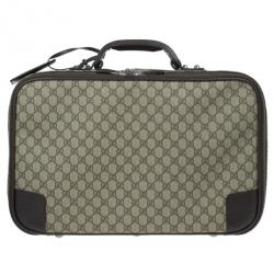 Gucci Beige GG Coated Canvas Boston Travel Bag