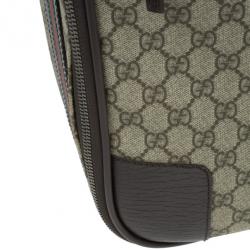 Gucci Beige GG Coated Canvas Boston Travel Bag