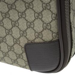 Gucci Beige GG Coated Canvas Boston Travel Bag