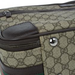 Gucci Beige GG Coated Canvas Boston Travel Bag