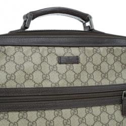 Gucci Brown GG Coated Canvas and Leather Medium Briefcase