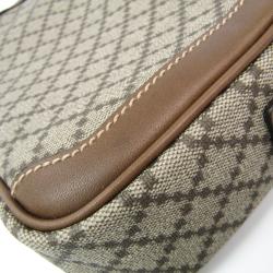 مملوكة مسبقًا Gucci Beige/Brown Diamante Canvas Clutch Bag