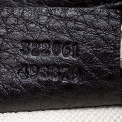 مملوكة مسبقًا Gucci Black Pebbled Leather Backpack Bag