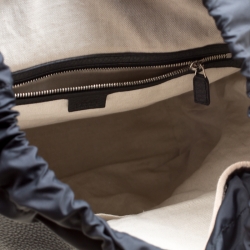 مملوكة مسبقًا Gucci Black Pebbled Leather Backpack Bag