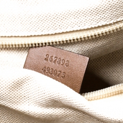 Gucci Beige/Tan Diamante Canvas and Leather Zip Pocket Briefcase