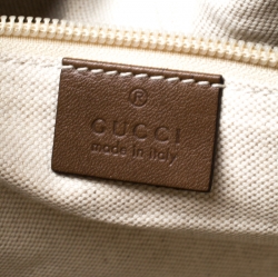 Gucci Beige/Tan Diamante Canvas and Leather Zip Pocket Briefcase