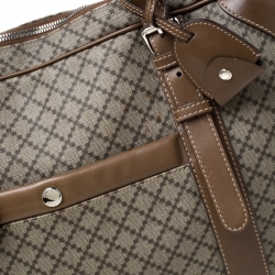 Gucci Beige/Tan Diamante Canvas and Leather Zip Pocket Briefcase