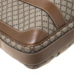 Gucci Beige/Tan Diamante Canvas and Leather Zip Pocket Briefcase