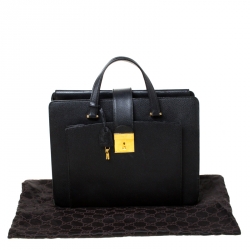Gucci Black Leather Document Briefcase
