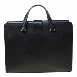 Gucci Black Leather Document Briefcase