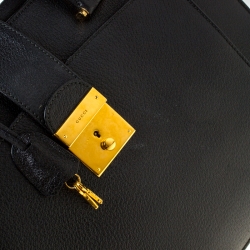 Gucci Black Leather Document Briefcase
