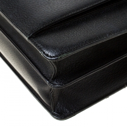 Gucci Black Leather Document Briefcase