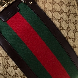 Gucci Beige/Ebony GG Monogram Web Canvas and Leather Briefcase