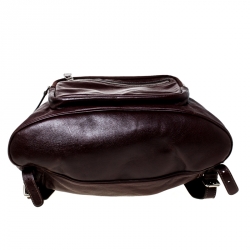 Gucci Burgundy Leather Backpack 
