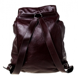 Gucci Burgundy Leather Backpack 